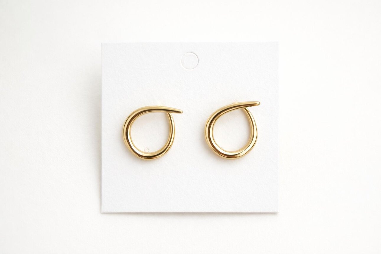 Mini Gold Renk Halka Küpe 46