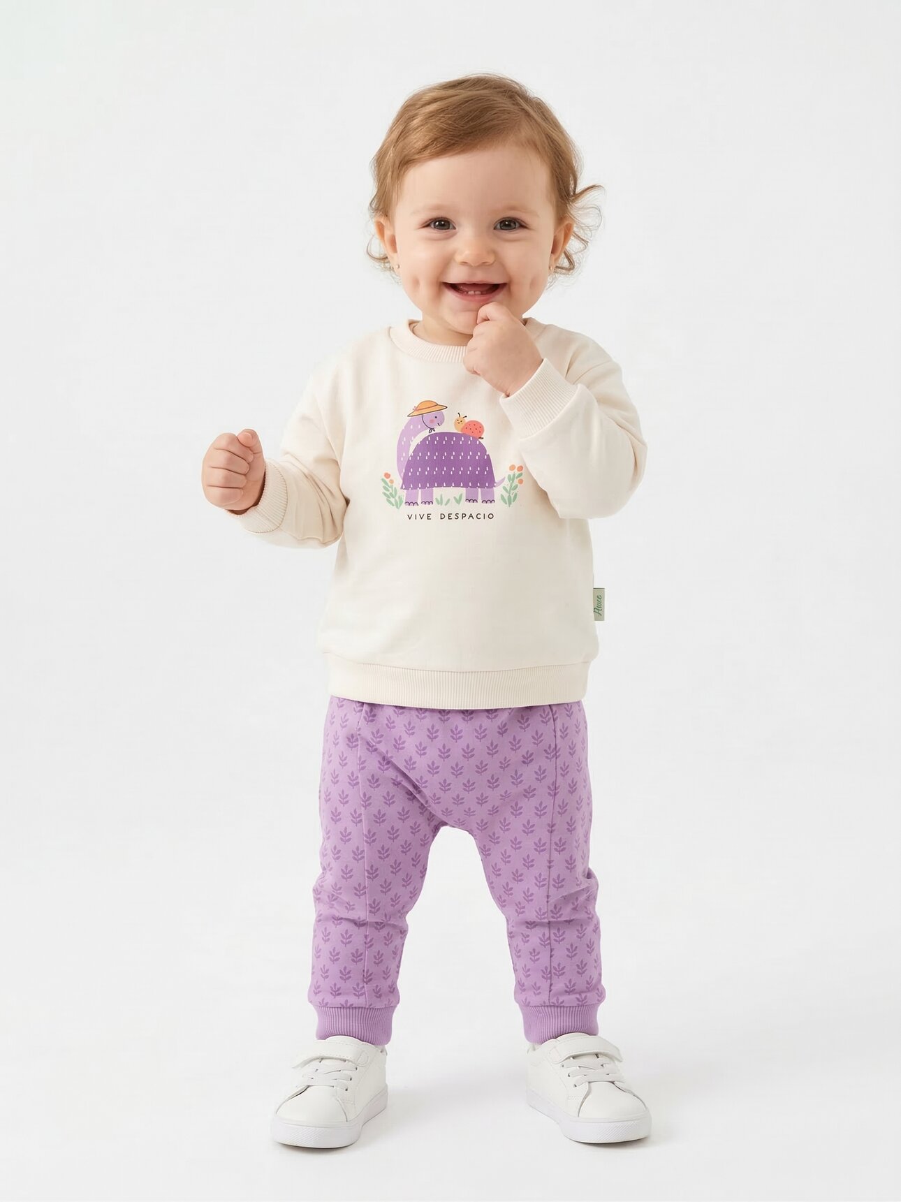 Pamuklu kamplumbağa Detaylı 2li Kız Bebek Takım