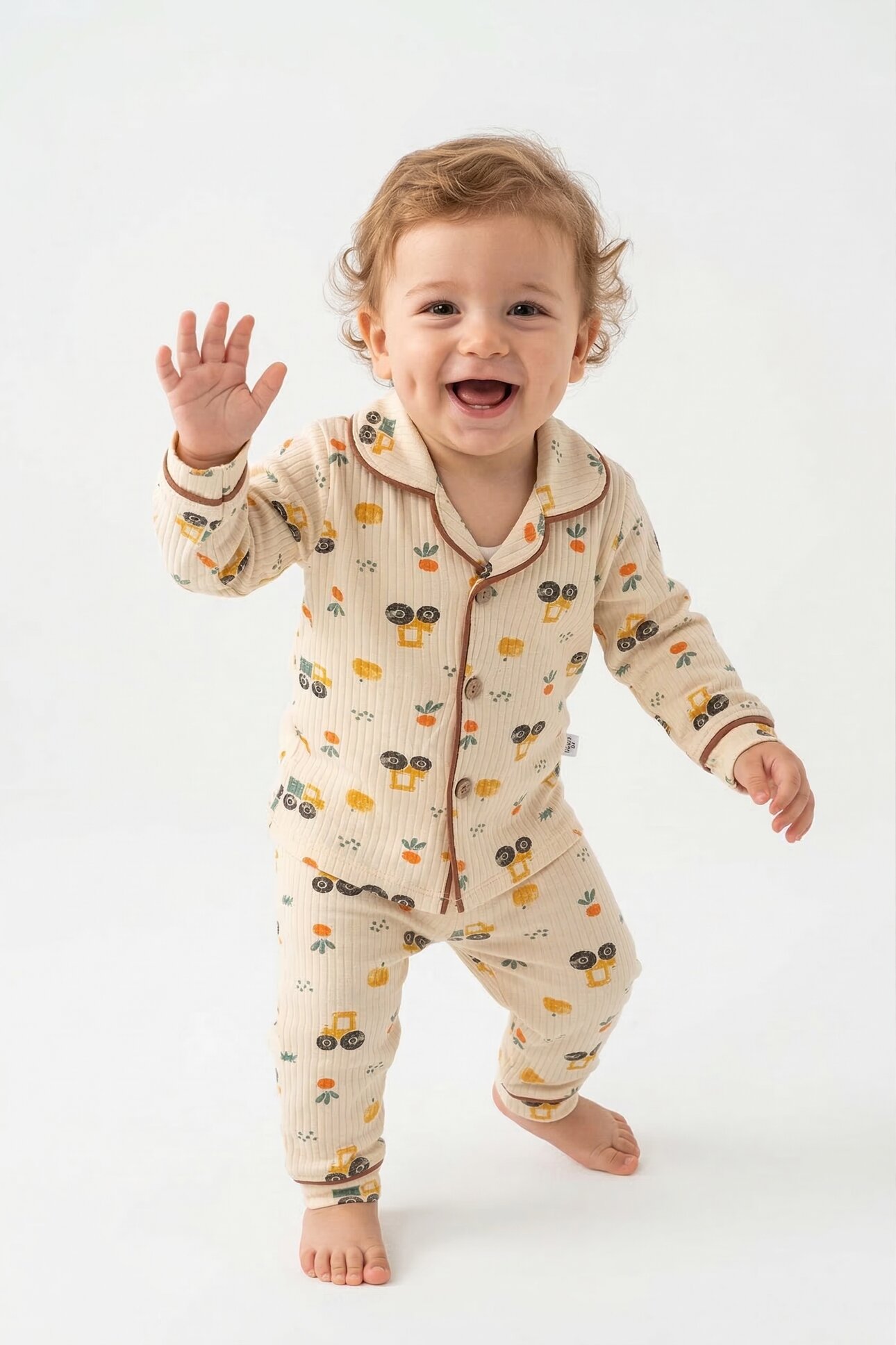 Pamuklu Araba Detaylı 2li Pijama Takımı