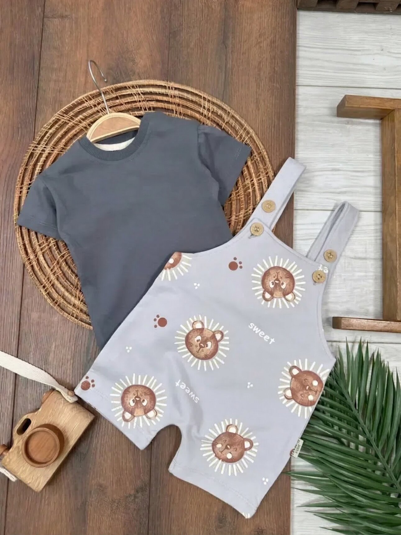 Slopet Tulum Omuzdan Çıtçıtlı Badili Yazlık Erkek Bebek Takım