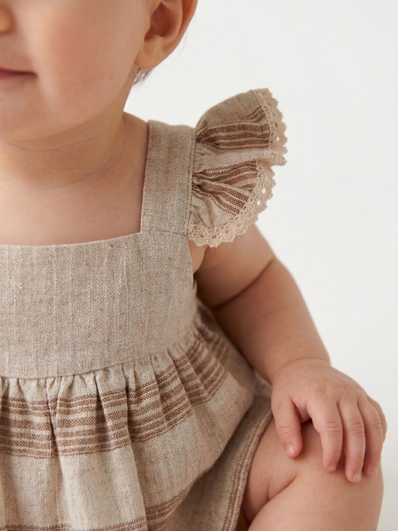 Organik Dantel Detaylı Kız Bebek 2li Takım