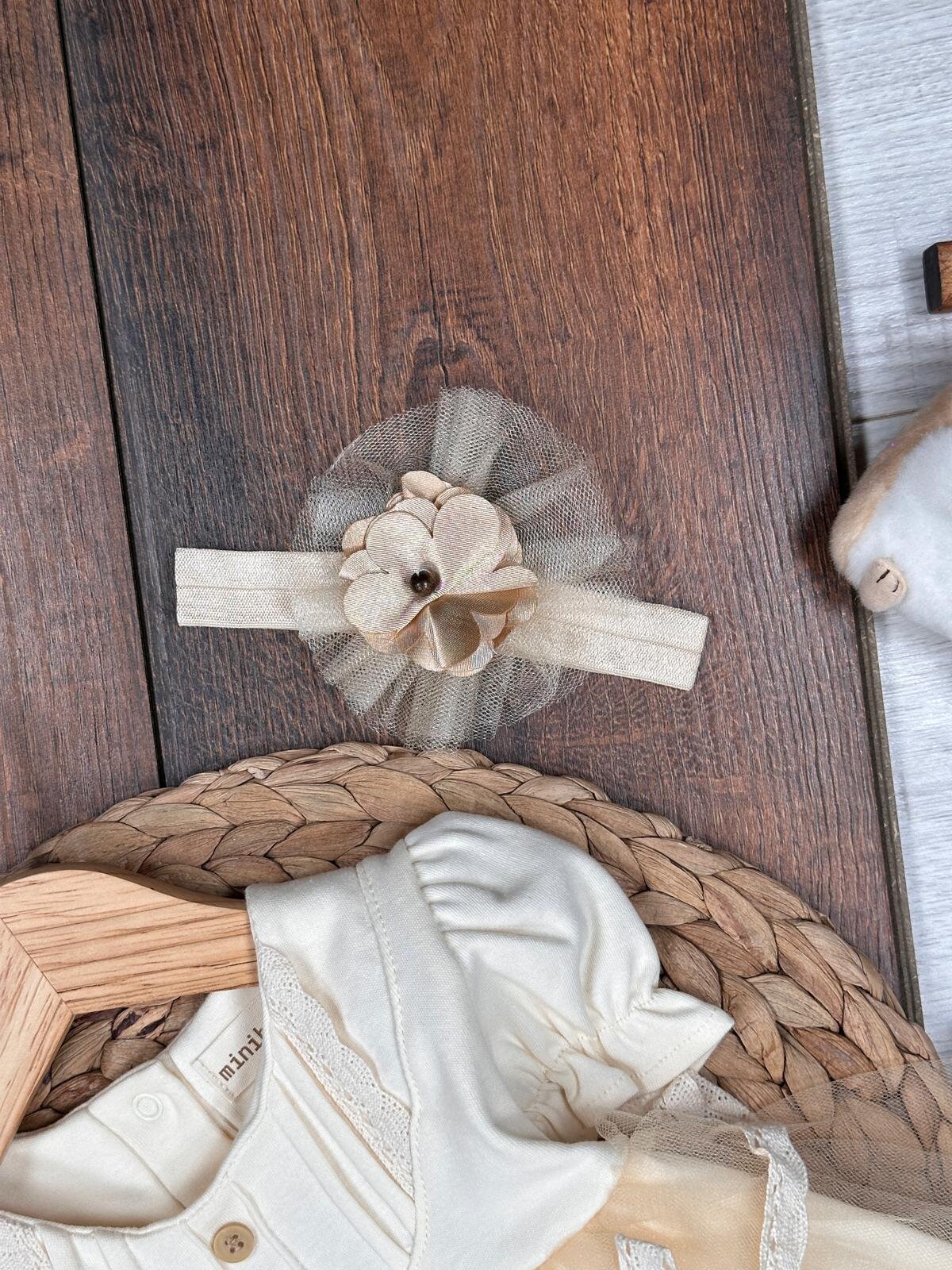 Organik Dantel Detaylı Kız Bebek 2li Takım