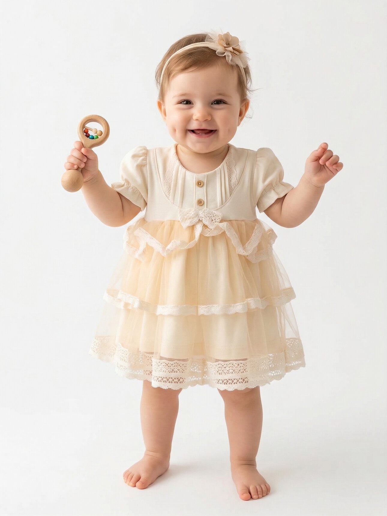 Organik Dantel Detaylı Kız Bebek 2li Takım