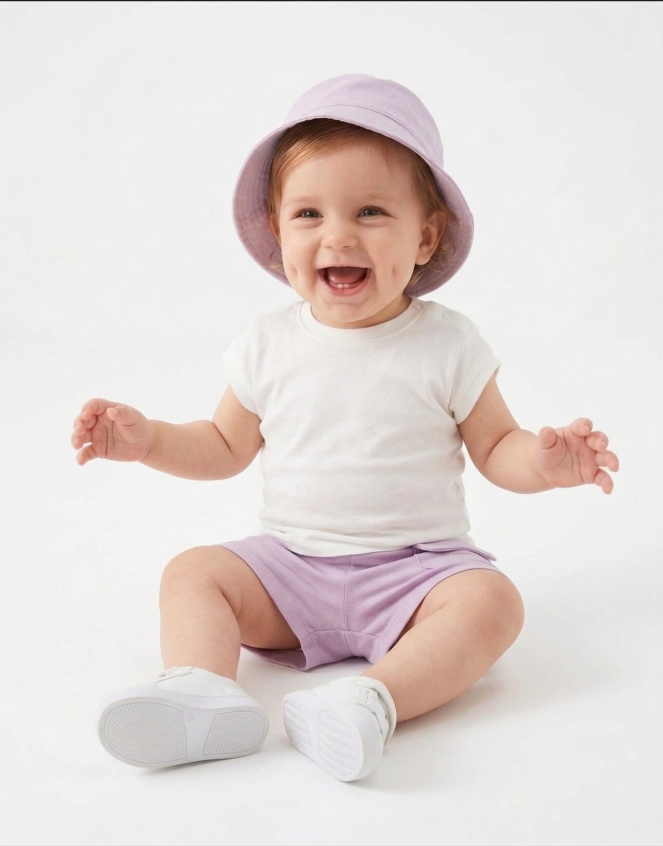 Pamuklu Çiçek Nakışlı 3lu Kız Bebek Takım