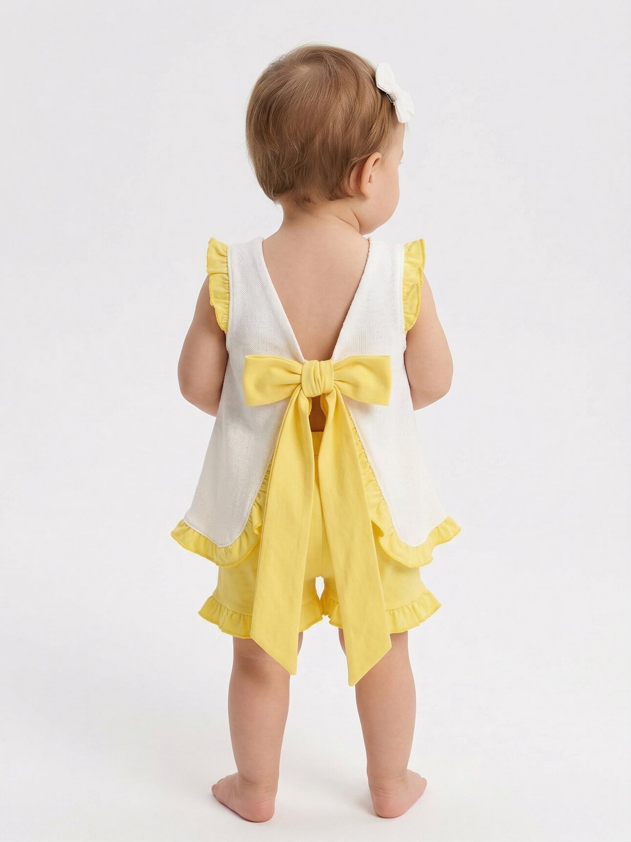 Pamuklu Kelebek Detaylı Kız Bebek 2li Takım