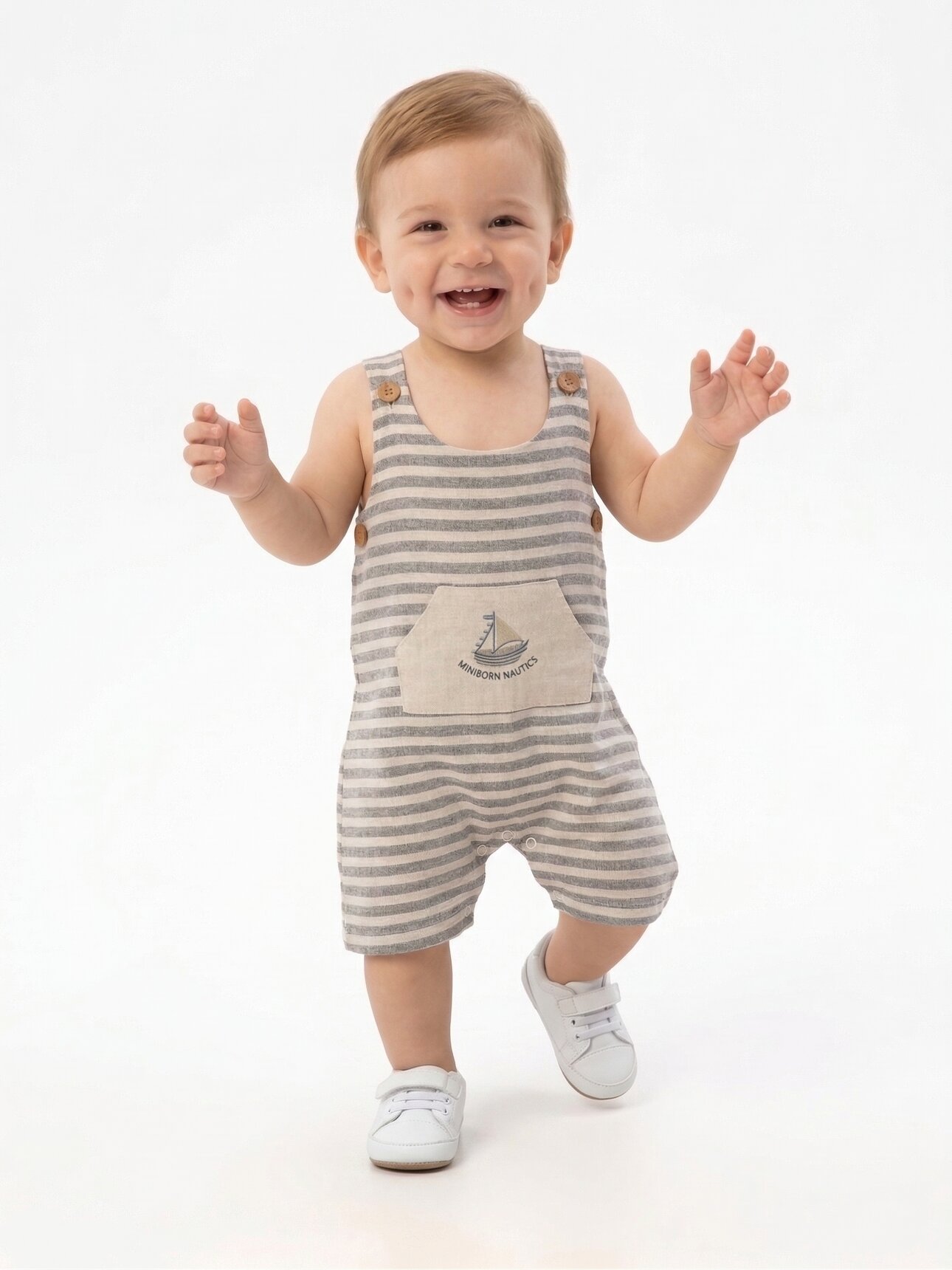 Organik Çizgili Macera Erkek Bebek 2li Takım