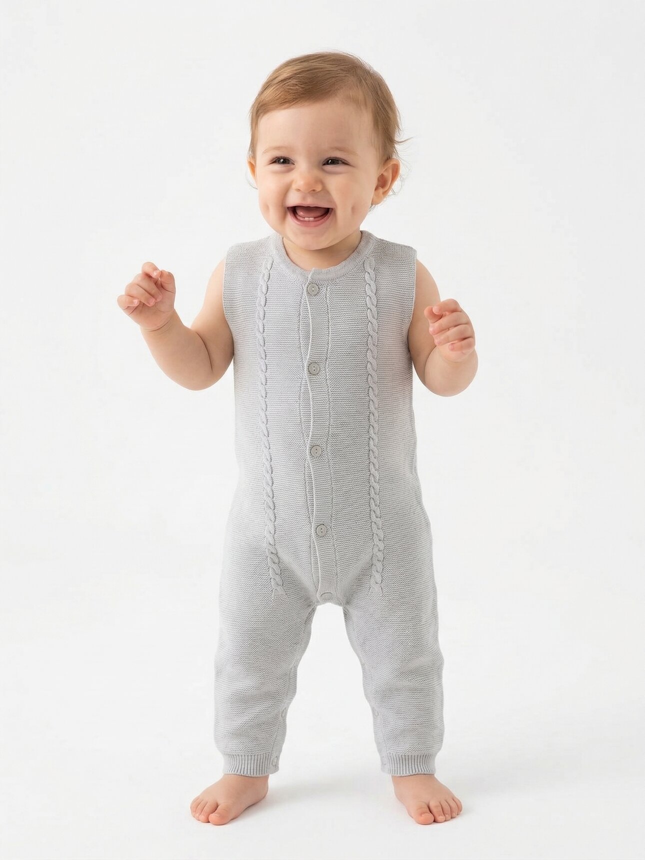 Organik Pamuklu Yazlık Triko Merserize Kız Bebek Tulum