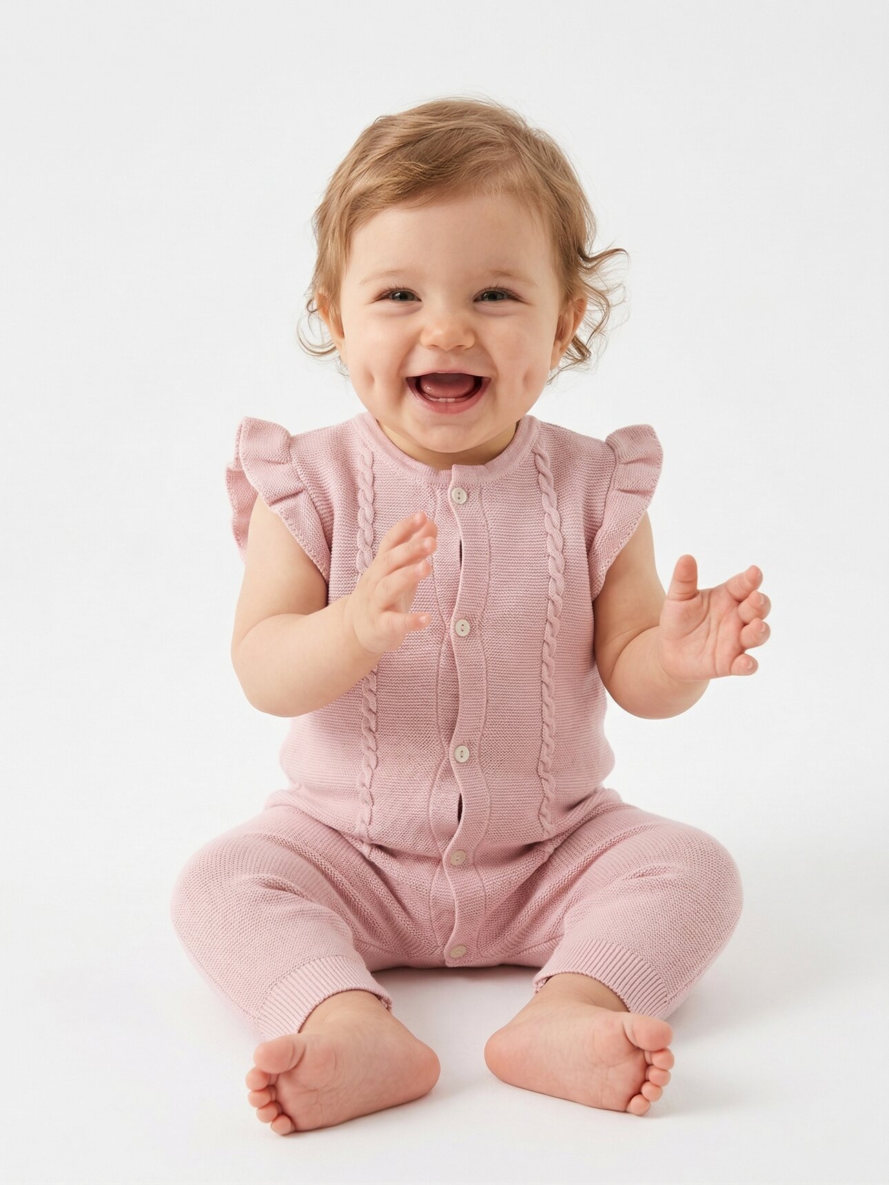 Organik Pamuklu Yazlık Triko Merserize Kız Bebek Tulum