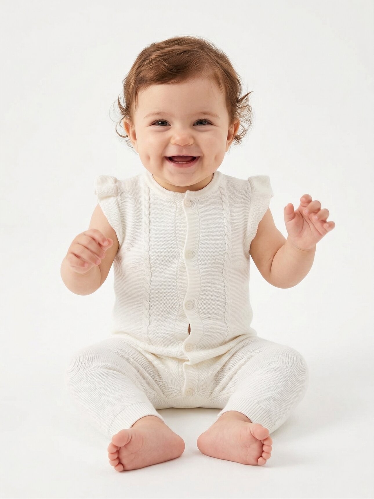 Organik Pamuklu Yazlık Triko Merserize Kız Bebek Tulum