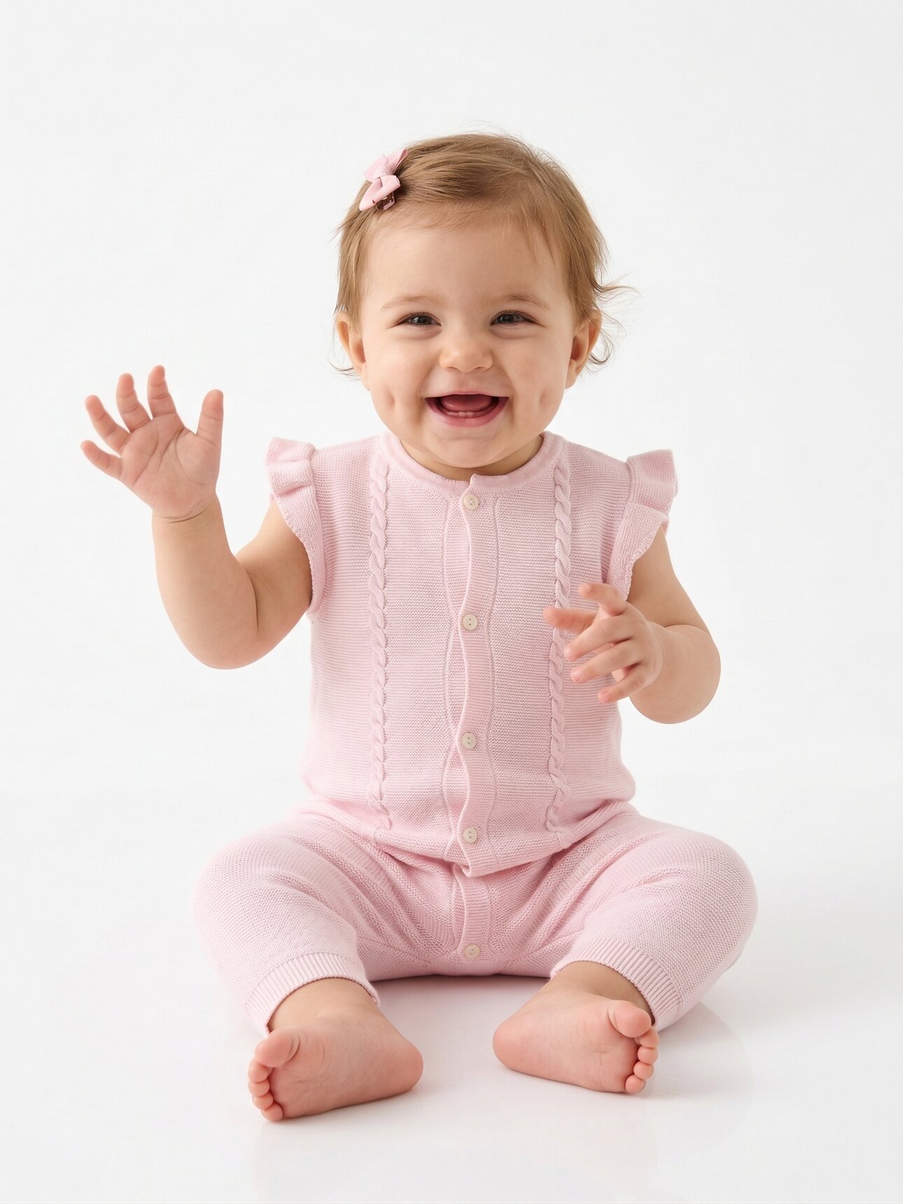 Organik Pamuklu Yazlık Triko Merserize Kız Bebek Tulum