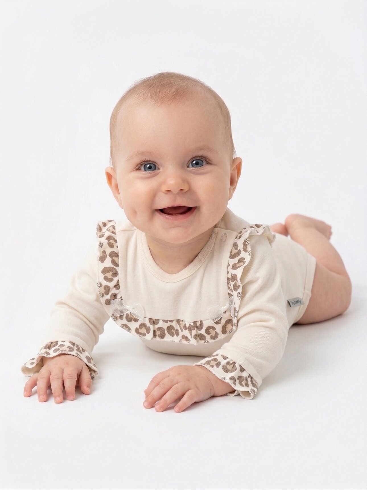 Pamuklu Fırfır Detaylı Kız Bebek Tulum