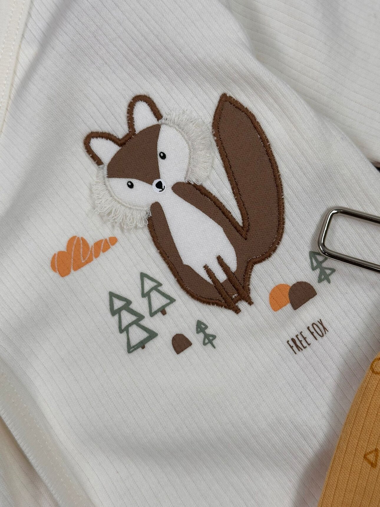 Pamuklu Tilki Desenli Erkek Bebek 5li Set Hastane Çıkışı