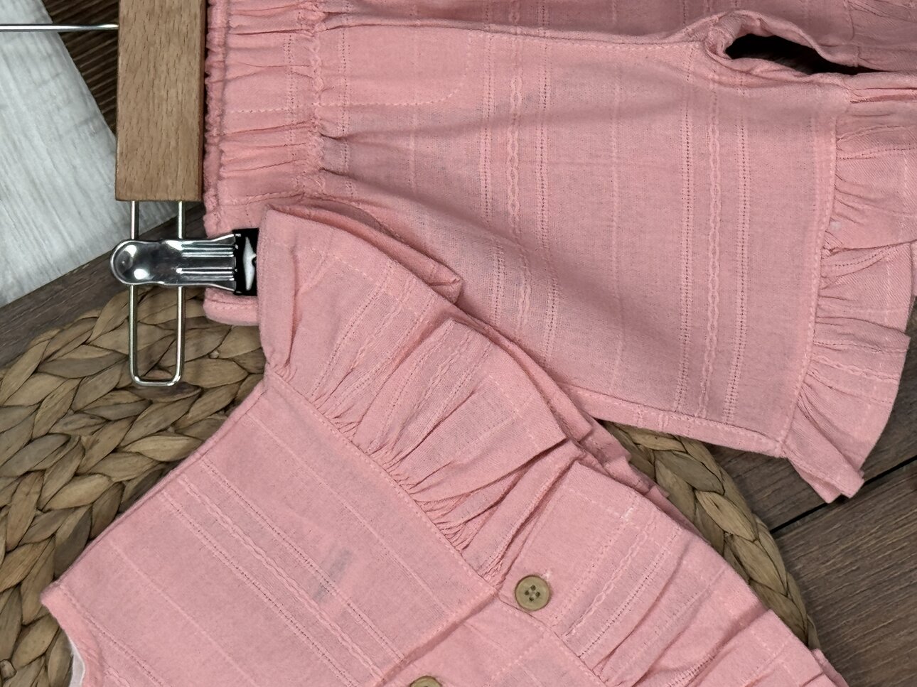 Organik Pamuklu Keten Kız Çocuk 2li Takım Kız Bebek 2li Takım