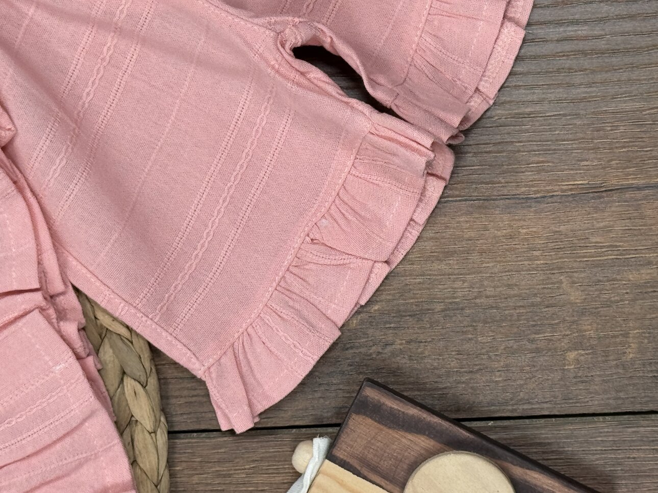 Organik Pamuklu Keten Kız Çocuk 2li Takım Kız Bebek 2li Takım