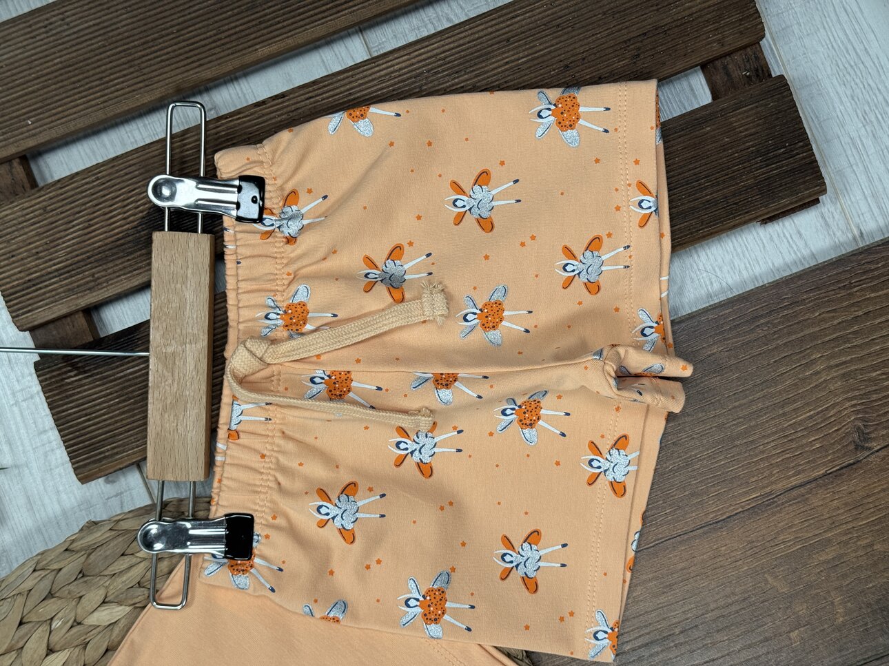 Pamuk Yıldız Desenli Kız Bebek Şortlu 2li Takım