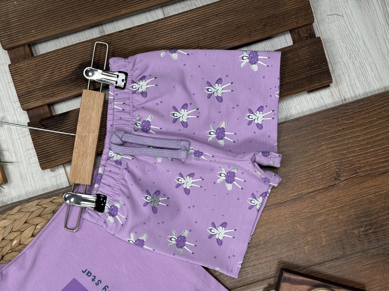 Pamuk Yıldız Desenli Kız Bebek Şortlu 2li Takım