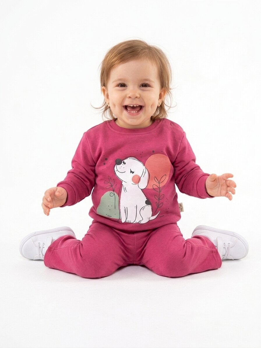 Pamuklu İspanyol Paça Kız Bebek 2li Takım