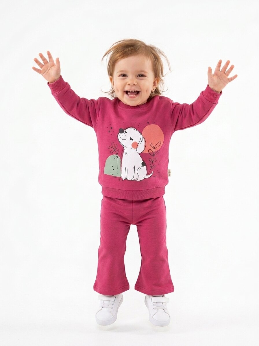 Pamuklu İspanyol Paça Kız Bebek 2li Takım