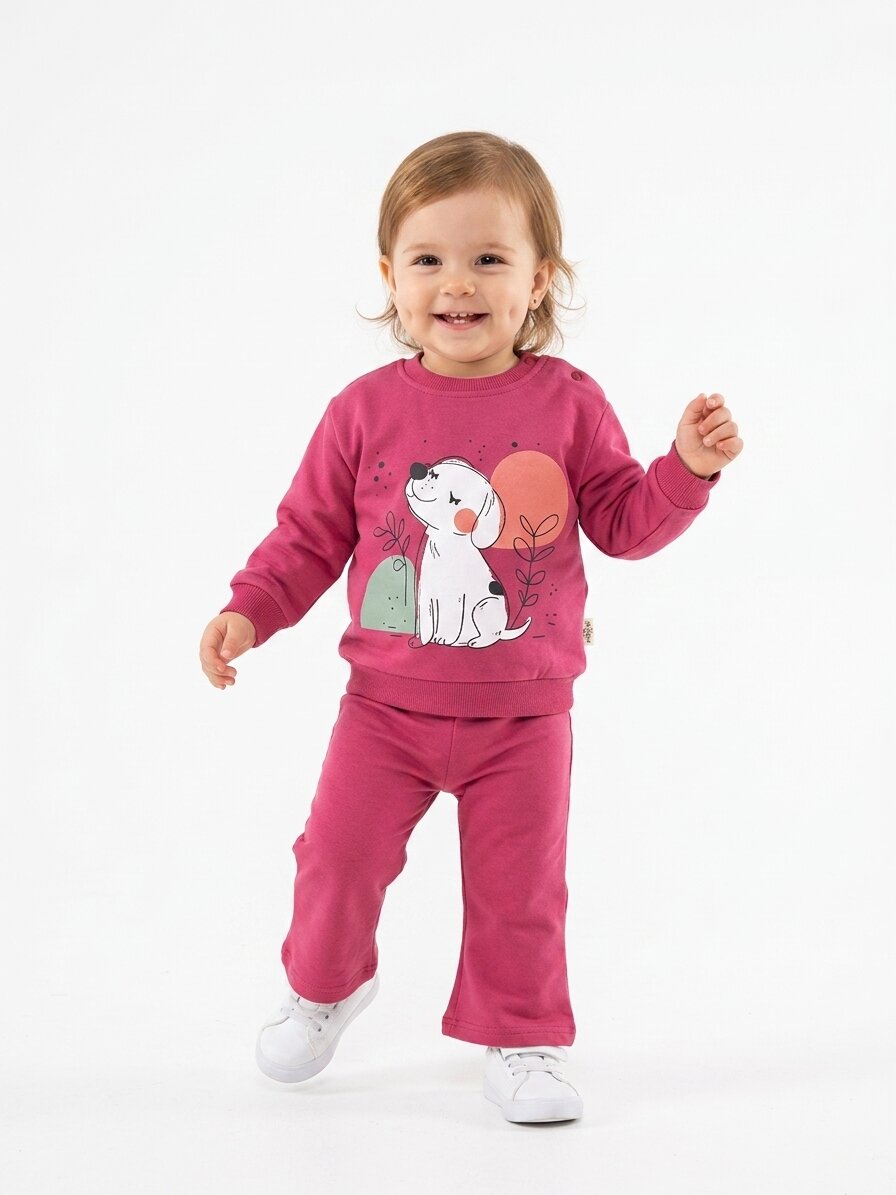 Pamuklu İspanyol Paça Kız Bebek 2li Takım