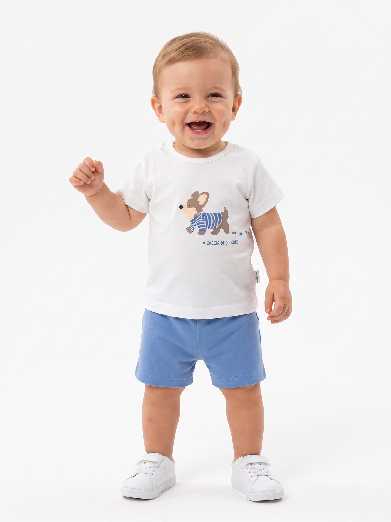 Pamuklu Sevimli Animal Detaylı 2li Erkek Bebek Takım