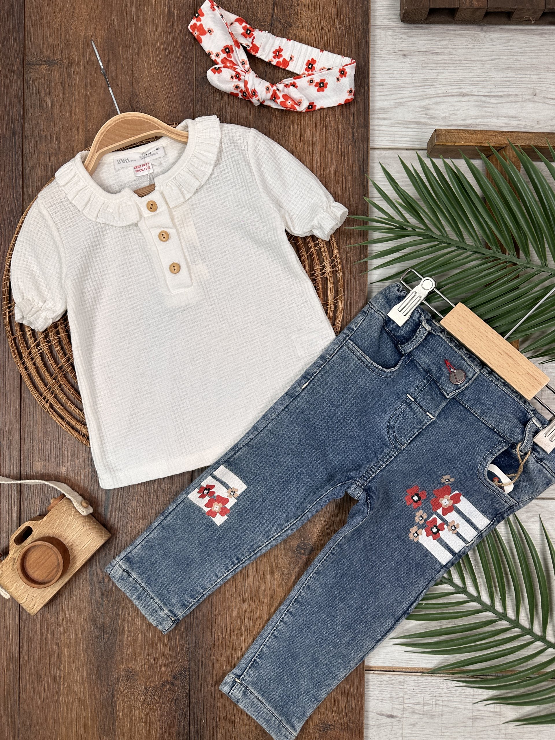 KOT PANTOLON BLUZ TAKIM, PAMUKLU, DESENLİ, MEVSİMLİK, GÜNLÜK, KIZ ÇOCUK & BEBEK  ALT ÜST TAKIM