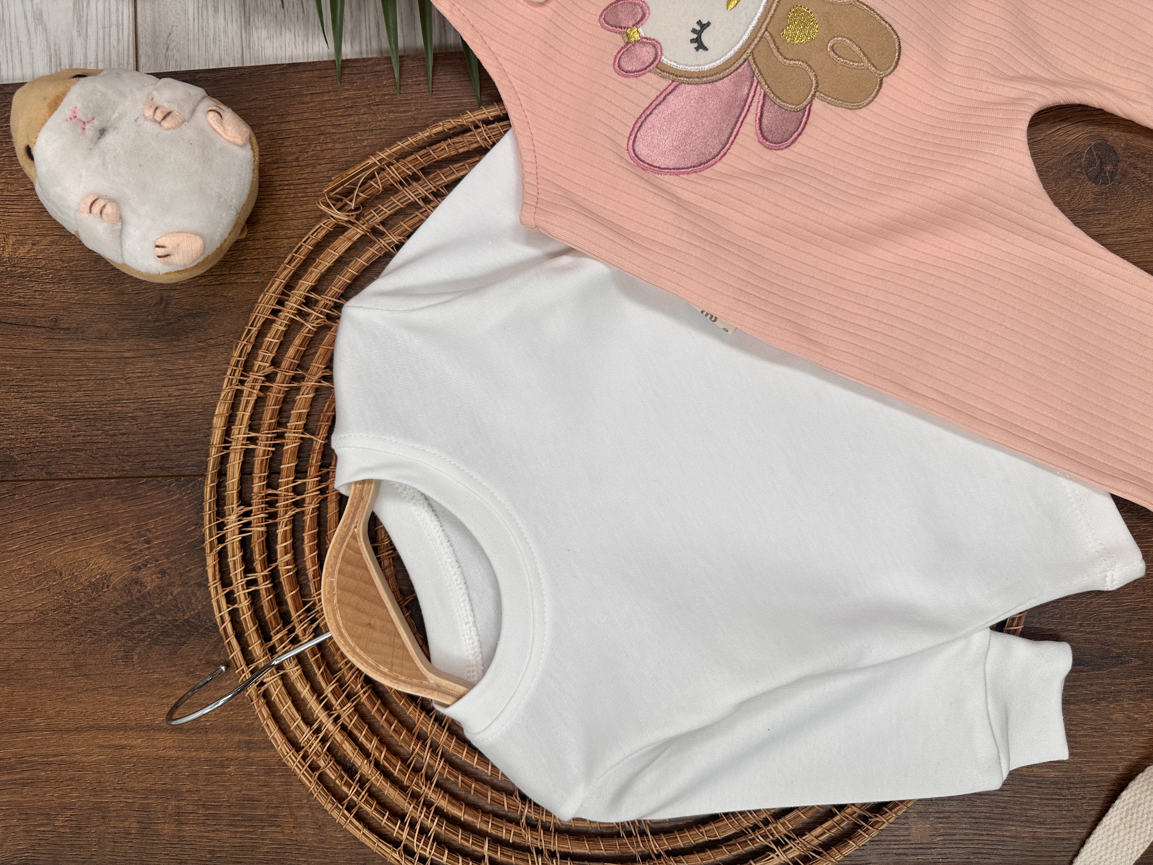 Pembe Renk Kız Bebek & Çocuk Pamuklu 2 Parça Tulum